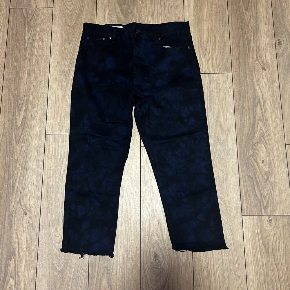 GAP Women's Dark Navy Tie-Dye High Rise Jeans